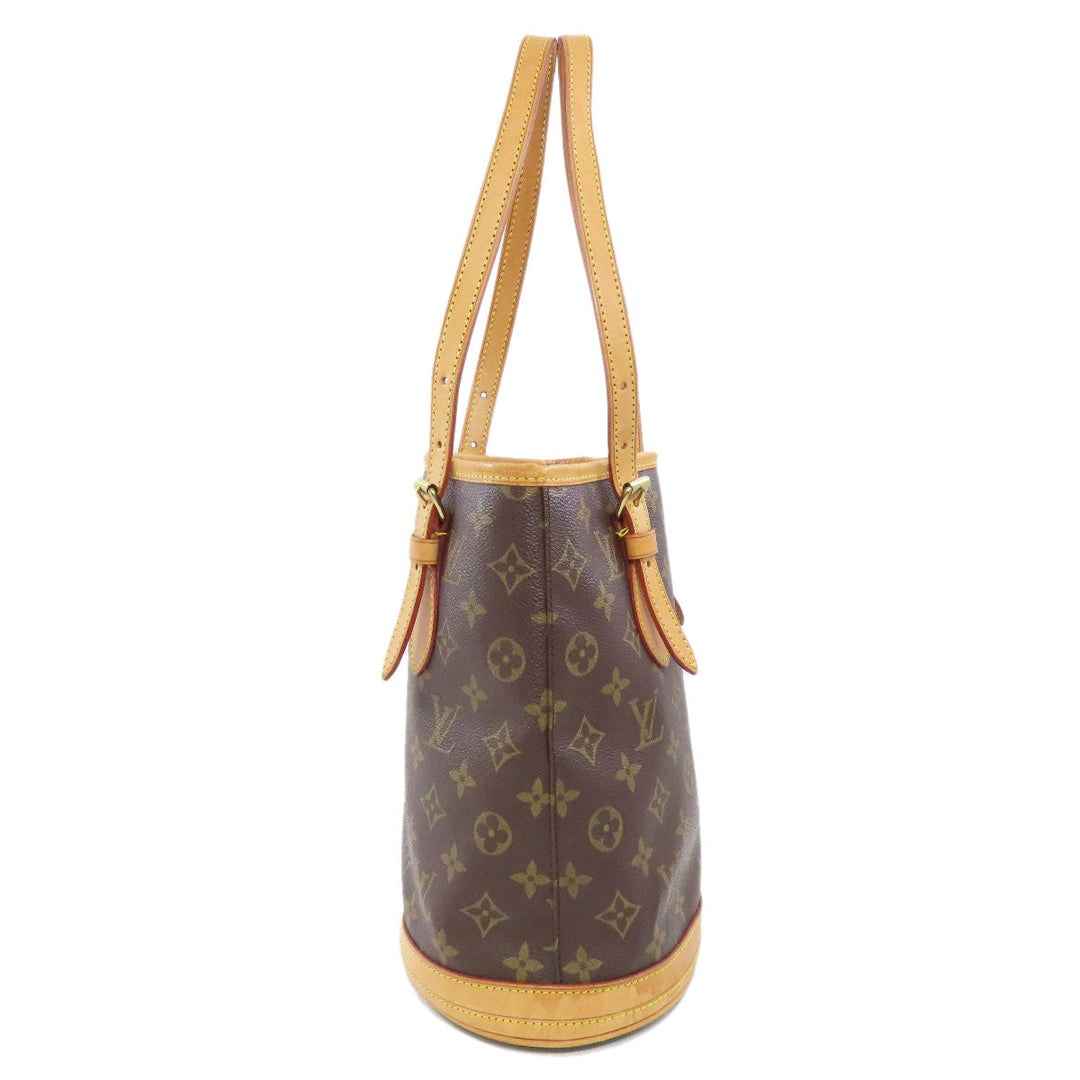 LOUIS VUITTON Tote Bag M42238 Monogram canvas Brown Bucket M Bucket PM Women Used Authentic
