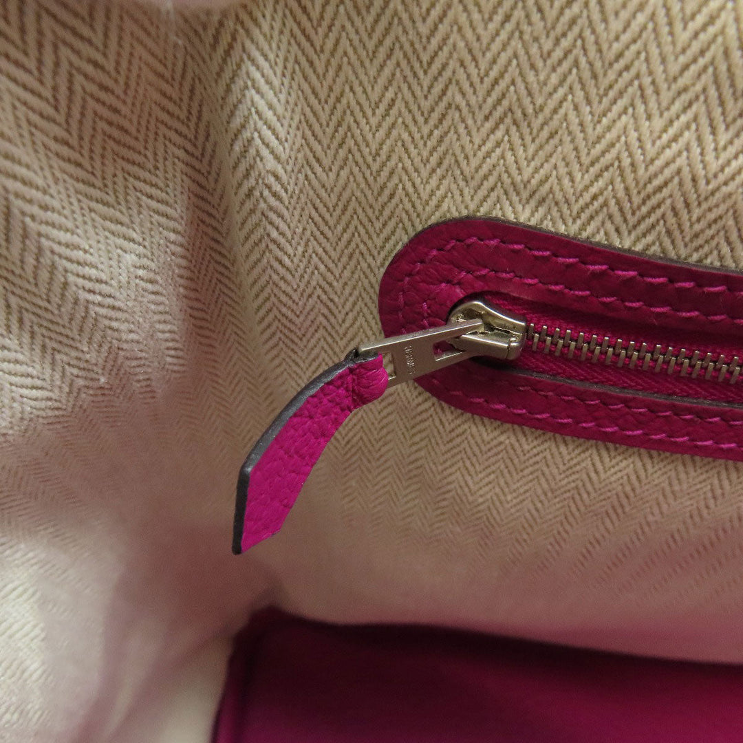 HERMES Tote Bag Negonda pink Garden Party PM SilverMetal Women Used Authentic