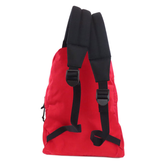 BALENCIAGA Backpack Nylon Red logo Women Used Authentic