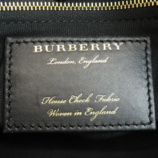 BURBERRY Shoulder Bag leather Red logo Women Used Authentic
