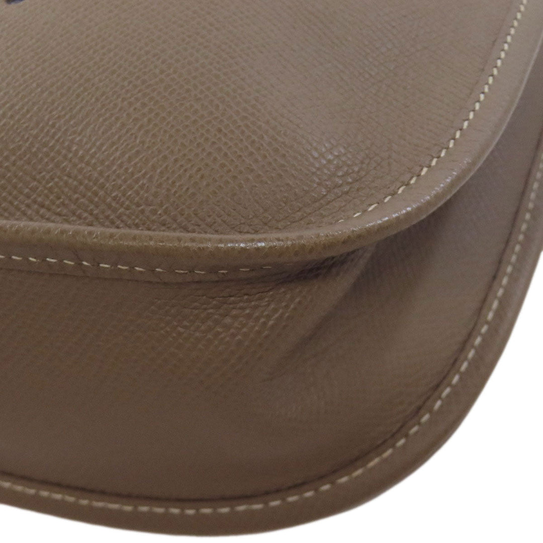 HERMES Shoulder Bag Epsom Brown Evelyn 3PM Etop SilverMetal Women Used Authentic