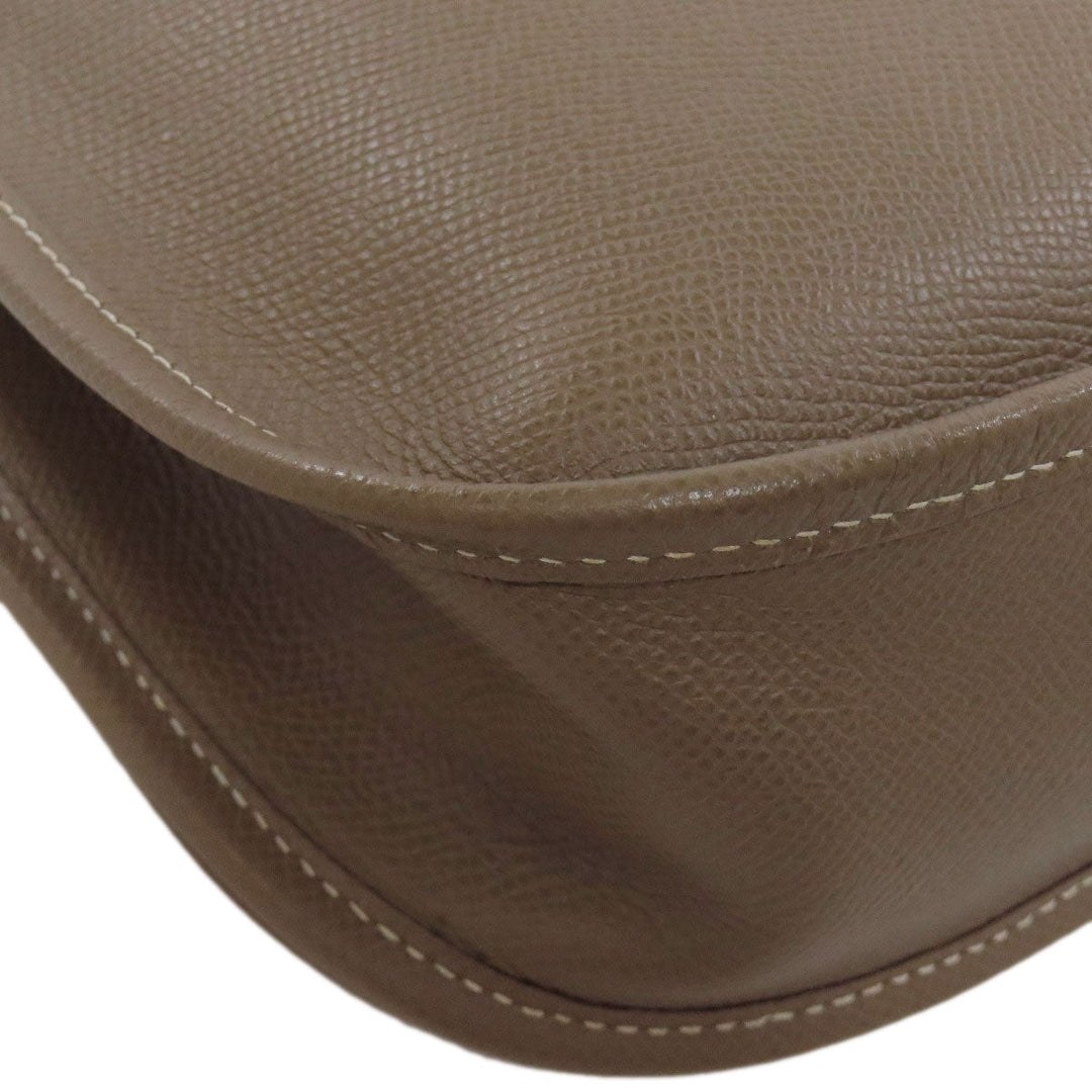 HERMES Shoulder Bag Epsom Brown Evelyn 3PM Etop SilverMetal Women Used Authentic
