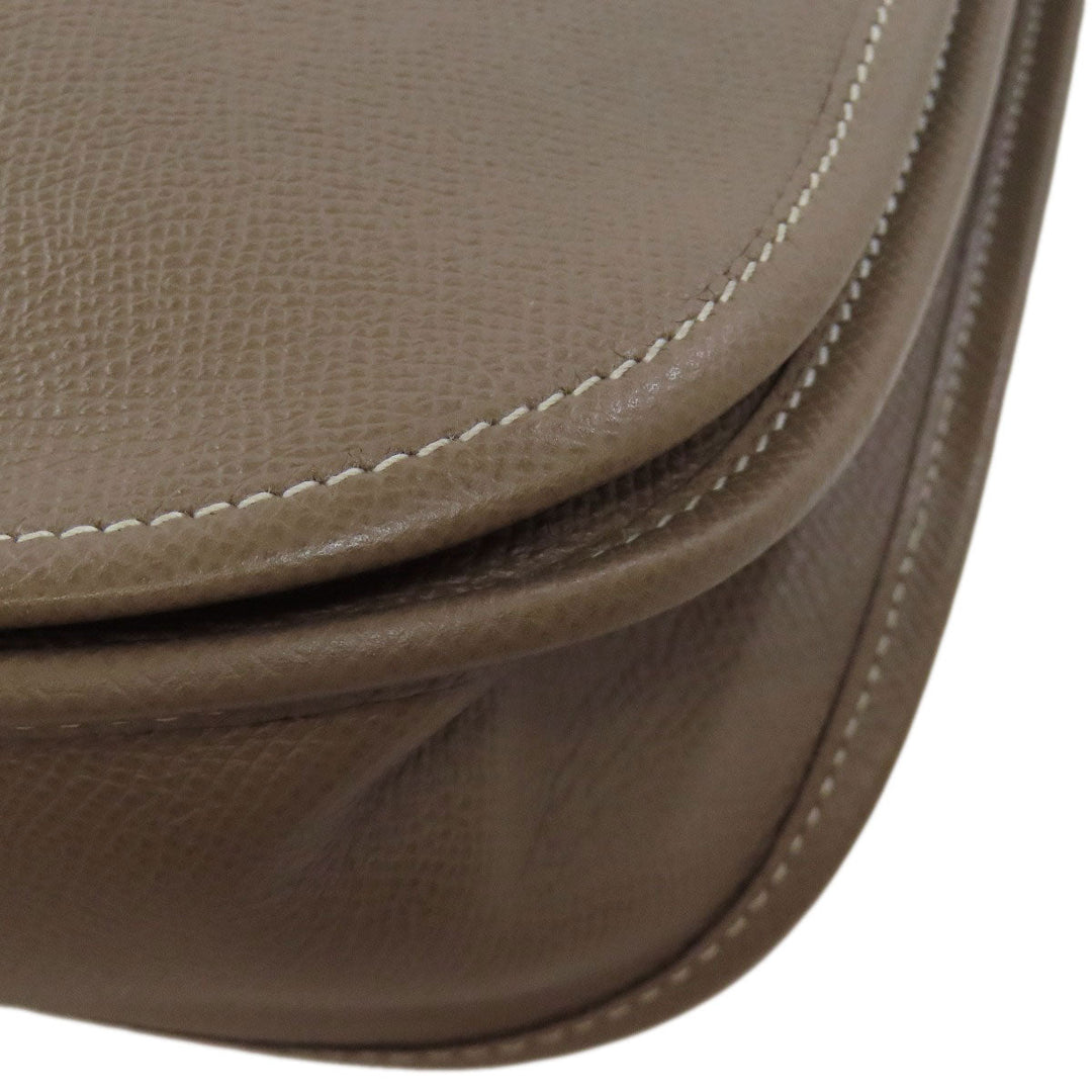 HERMES Shoulder Bag Epsom Brown Evelyn 3PM Etop SilverMetal Women Used Authentic