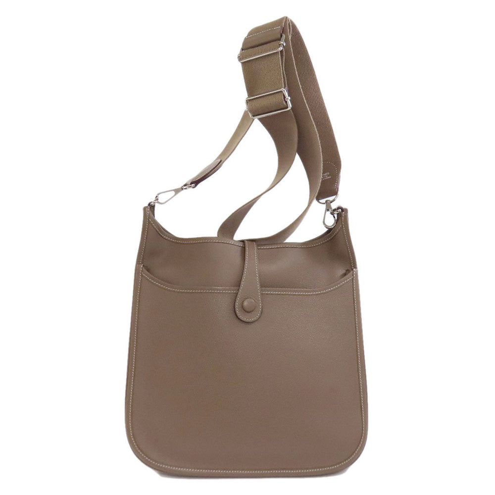 HERMES Shoulder Bag Epsom Brown Evelyn 3PM Etop SilverMetal Women Used Authentic