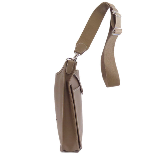 HERMES Shoulder Bag Epsom Brown Evelyn 3PM Etop SilverMetal Women Used Authentic