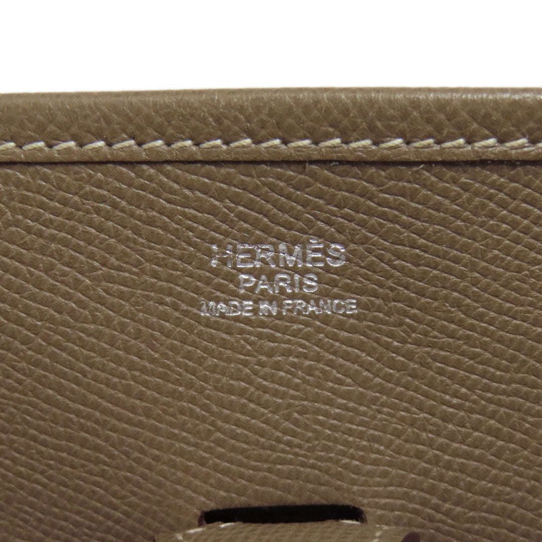 HERMES Shoulder Bag Epsom Brown Evelyn 3PM Etop SilverMetal Women Used Authentic