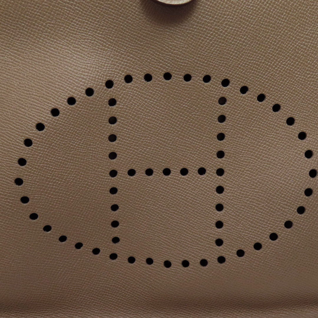HERMES Shoulder Bag Epsom Brown Evelyn 3PM Etop SilverMetal Women Used Authentic