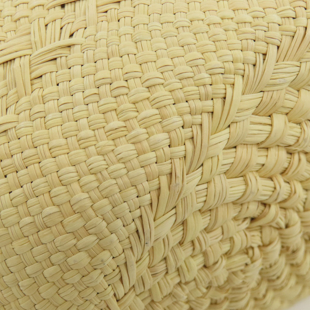 LOEWE Tote Bag straw beige Anagram 2WAY Women Used Authentic