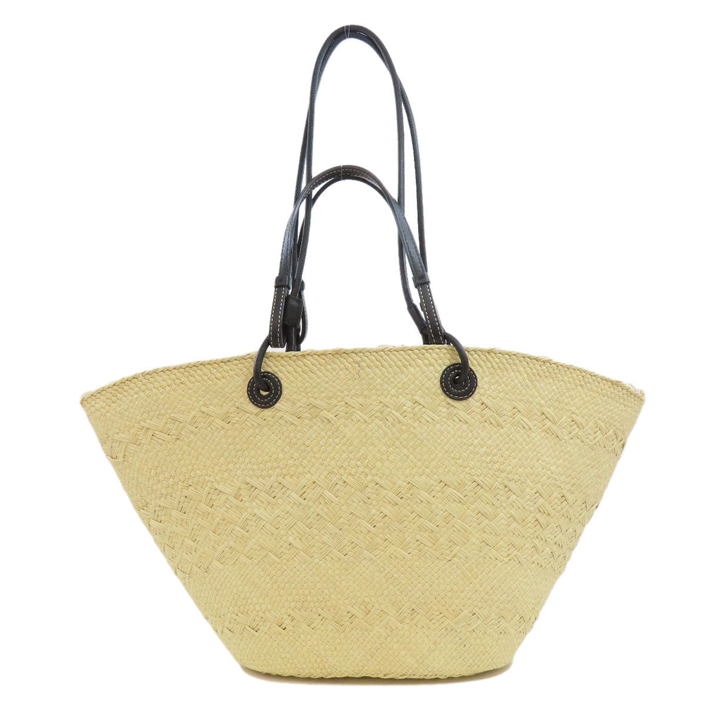 LOEWE Tote Bag straw beige Anagram 2WAY Women Used Authentic