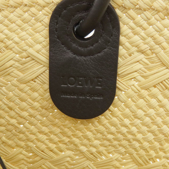 LOEWE Tote Bag straw beige Anagram 2WAY Women Used Authentic