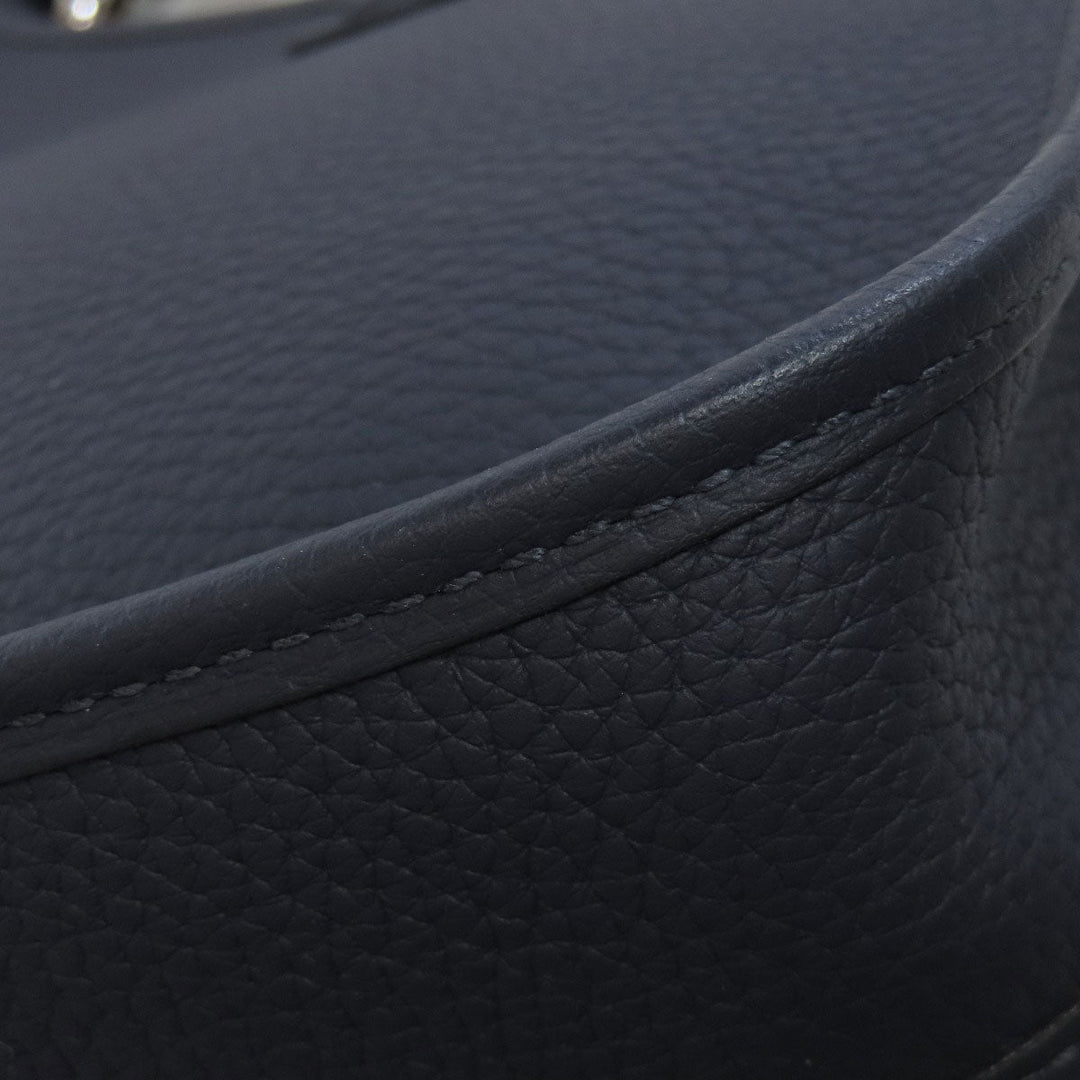HERMES Shoulder Bag Taurillon Clemence Navy Evelyn TPM SilverMetal Women Used Authentic