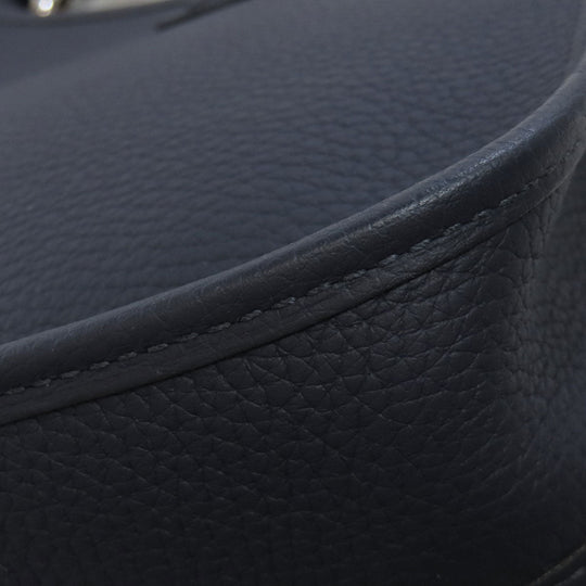 HERMES Shoulder Bag Taurillon Clemence Navy Evelyn TPM SilverMetal Women Used Authentic