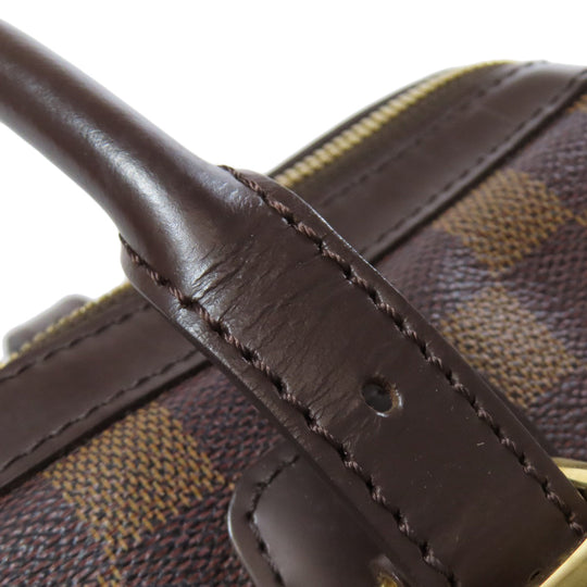 LOUIS VUITTON Boston Duffel bag N52000 Damier canvas Brown Berkeley Women Used Authentic