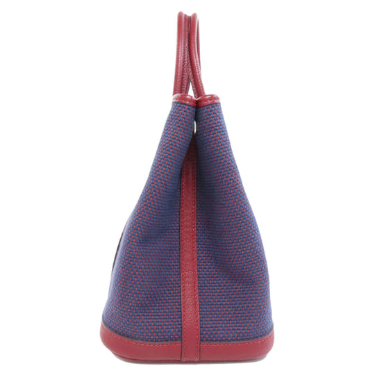 HERMES Handbag Tower ash Navy Garden Party TPM SilverMetal Women Used Authentic
