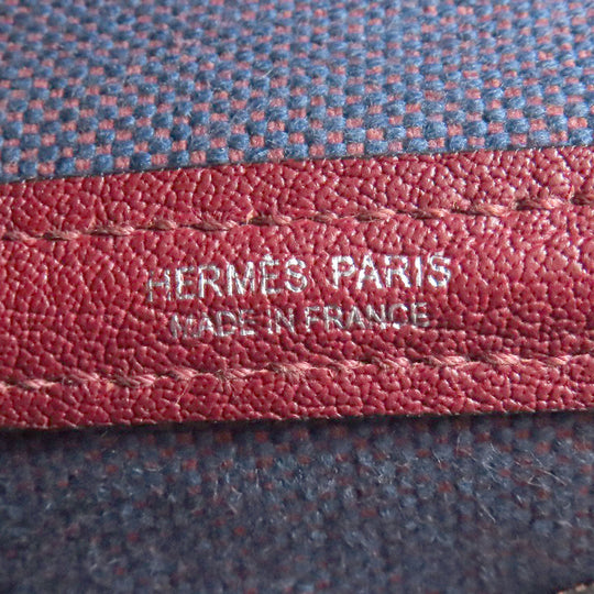 HERMES Handbag Tower ash Navy Garden Party TPM SilverMetal Women Used Authentic