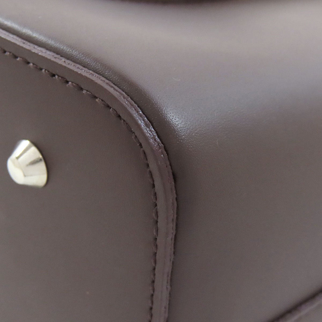 BURBERRY Tote Bag leather Brown logo