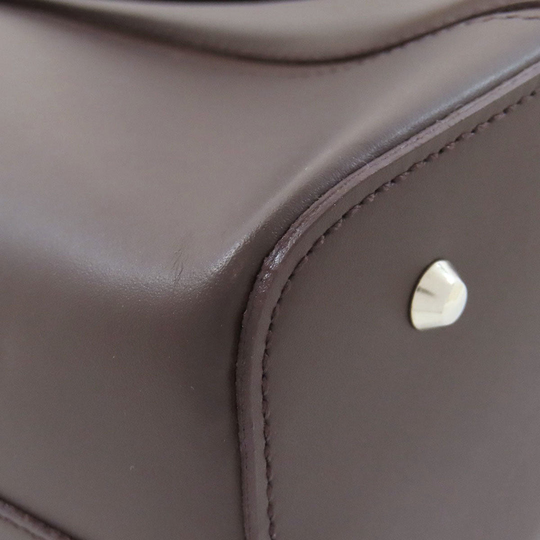 BURBERRY Tote Bag leather Brown logo