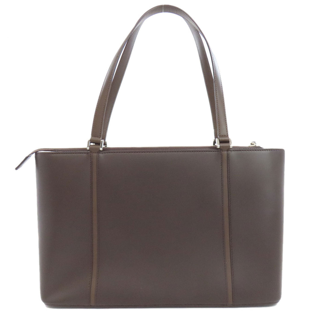 BURBERRY Tote Bag leather Brown logo