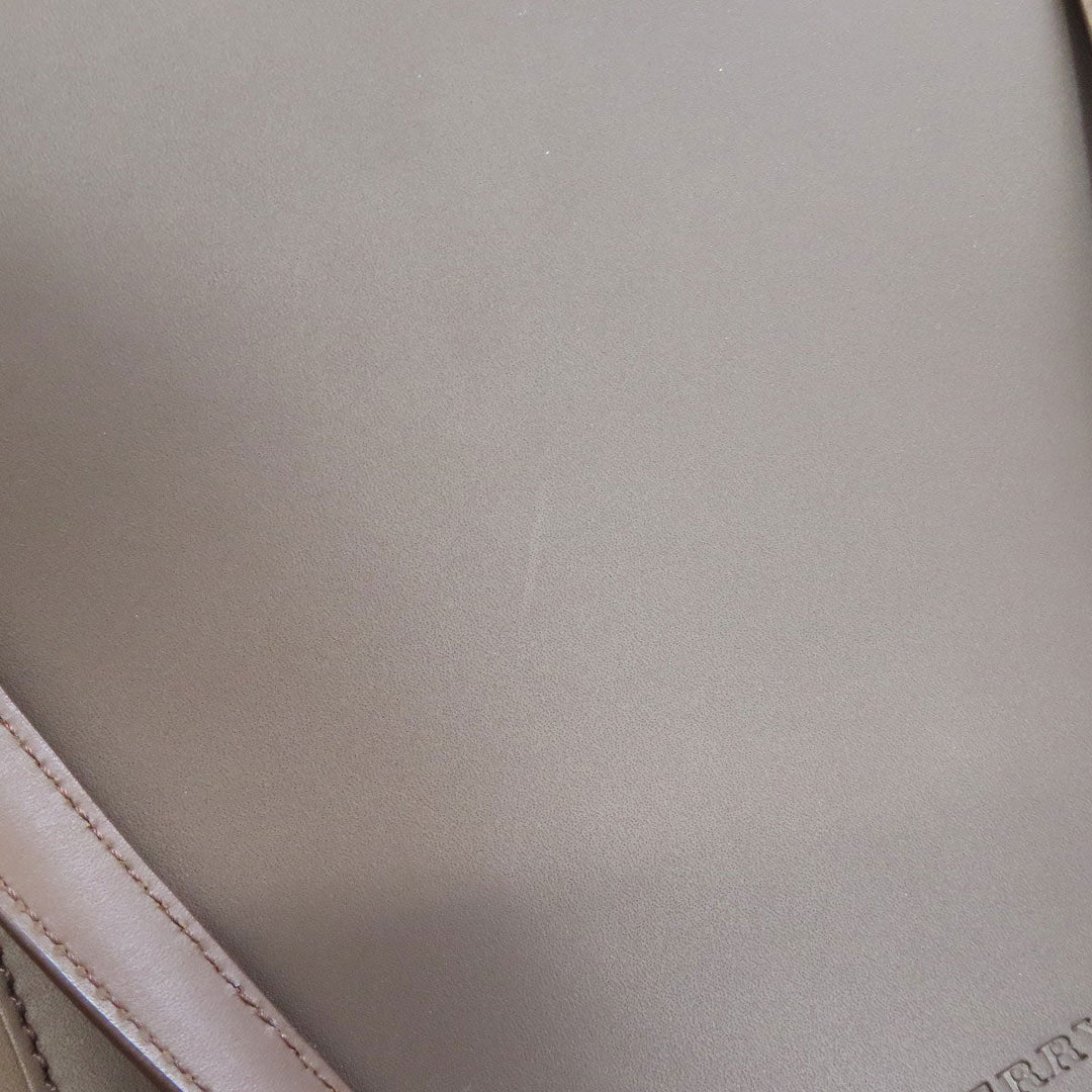 BURBERRY Tote Bag leather Brown logo