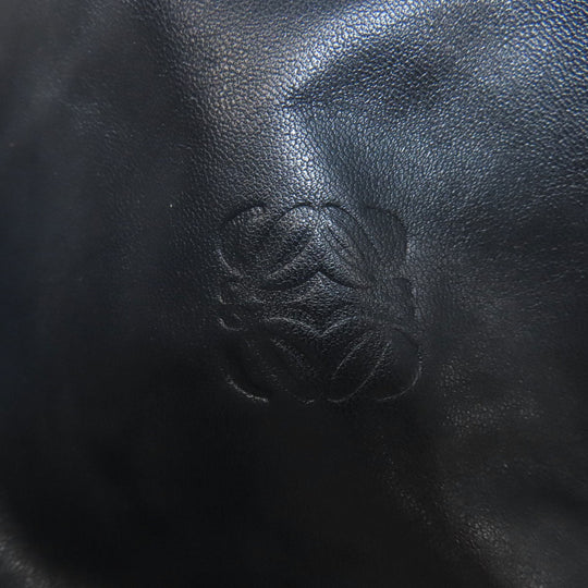 LOEWE Shoulder Bag lambskin Navy anagram Women Used Authentic