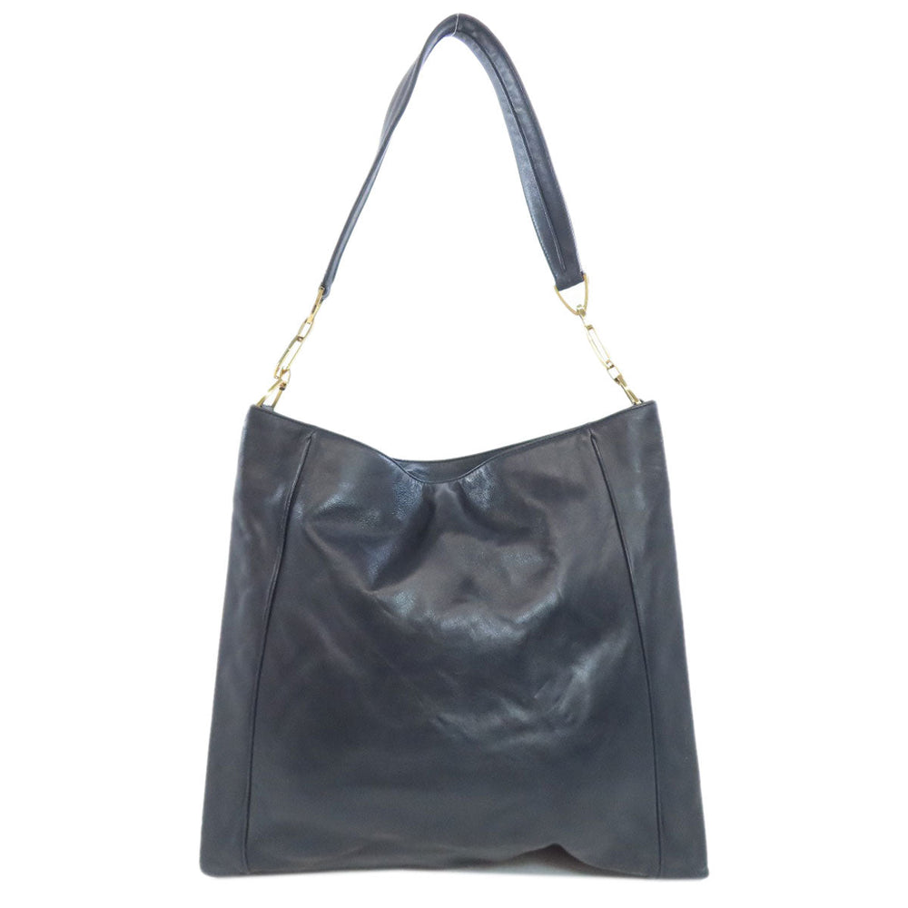 LOEWE Shoulder Bag lambskin Navy anagram Women Used Authentic