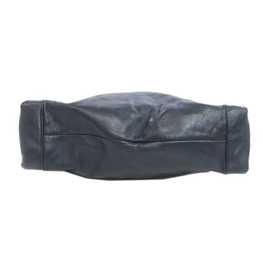 LOEWE Shoulder Bag lambskin Navy anagram Women Used Authentic