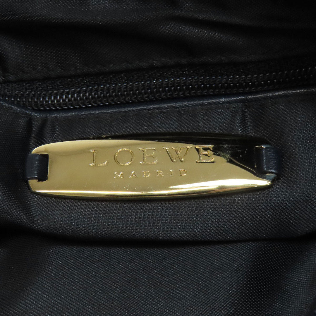 LOEWE Shoulder Bag lambskin Navy anagram Women Used Authentic