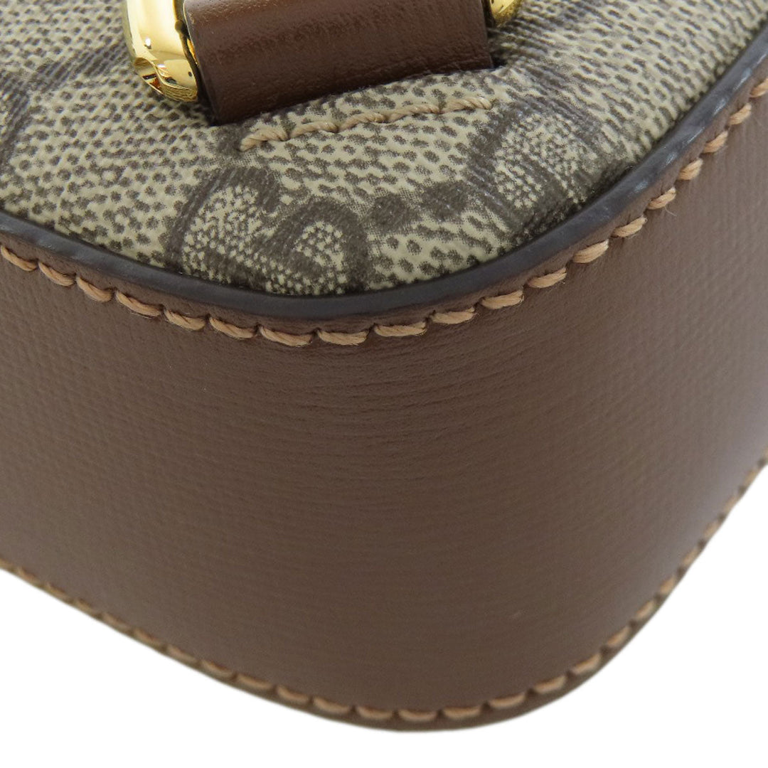 GUCCI Sling bag 696016 PVC Brown GG Supreme Women Used Authentic