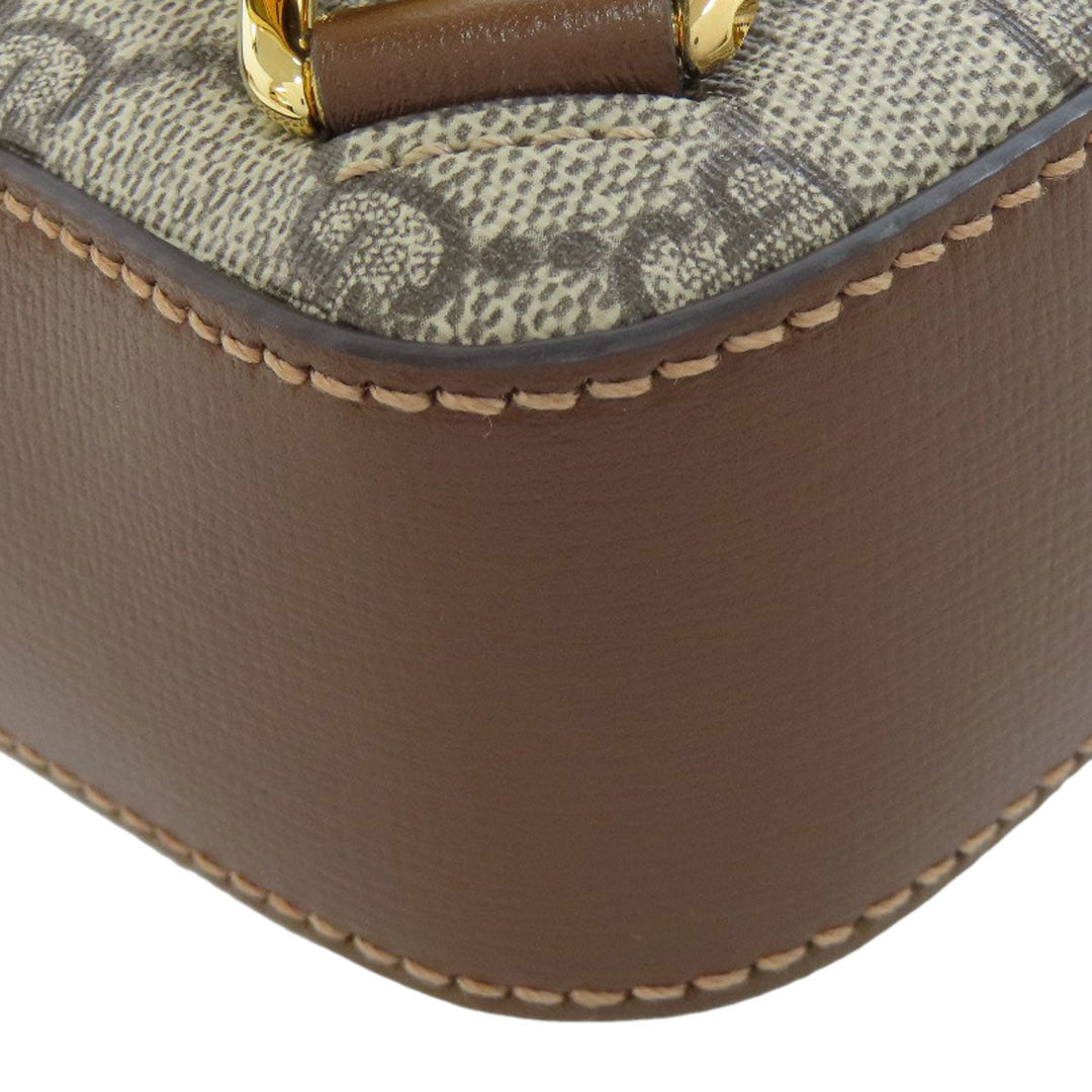 GUCCI Sling bag 696016 PVC Brown GG Supreme Women Used Authentic