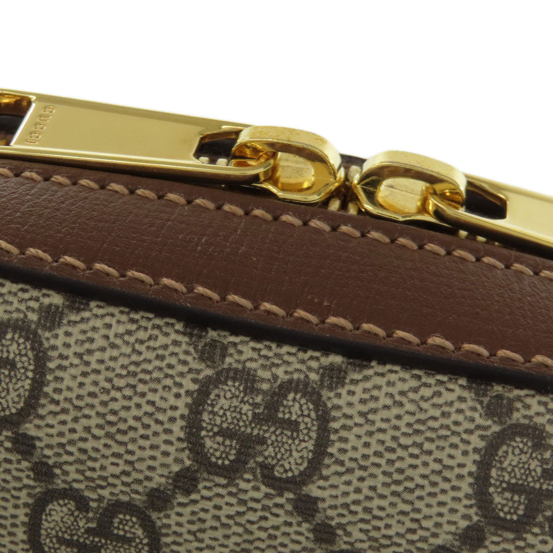 GUCCI Sling bag 696016 PVC Brown GG Supreme Women Used Authentic