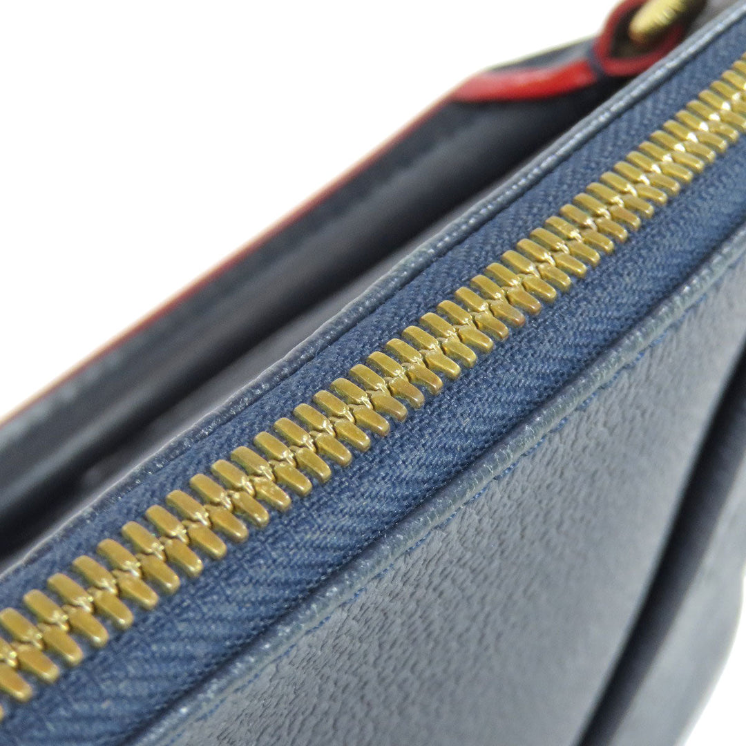 LOUIS VUITTON Handbag M44845 Ann Platt Navy V tote BB Women Used Authentic