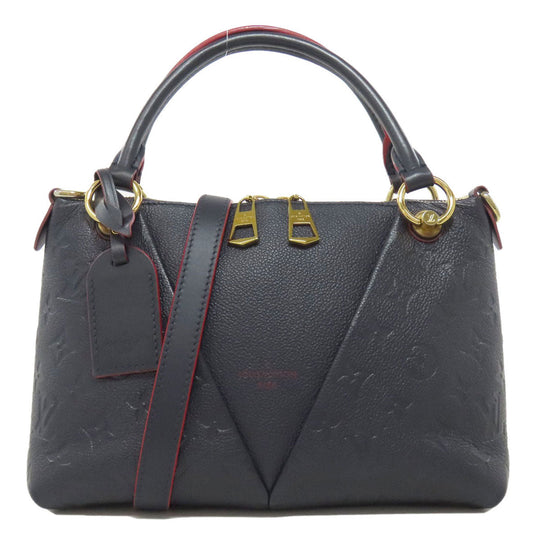 LOUIS VUITTON Handbag M44845 Ann Platt Navy V tote BB Women Used Authentic