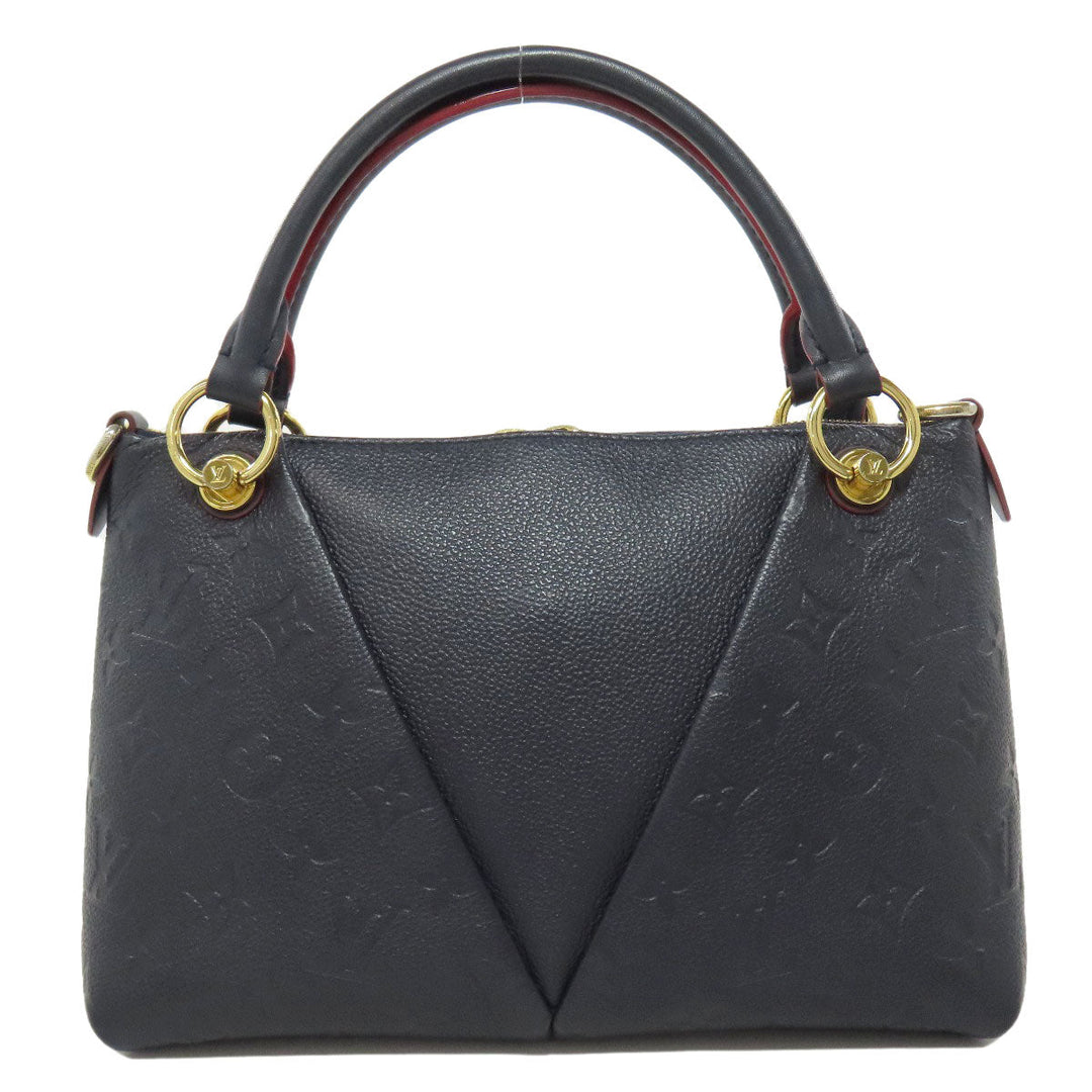 LOUIS VUITTON Handbag M44845 Ann Platt Navy V tote BB Women Used Authentic