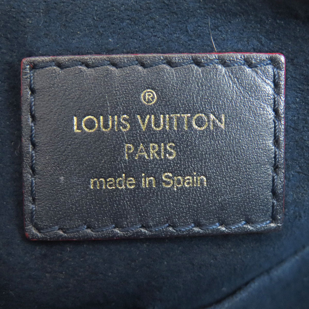 LOUIS VUITTON Handbag M44845 Ann Platt Navy V tote BB Women Used Authentic