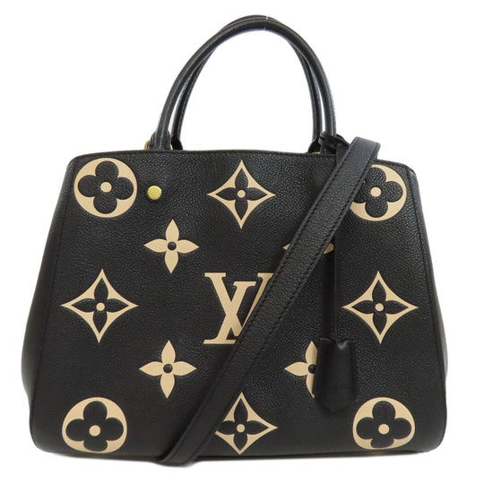 LOUIS VUITTON Handbag M45499 Ann Platt black Montaigne MM Women Used Authentic