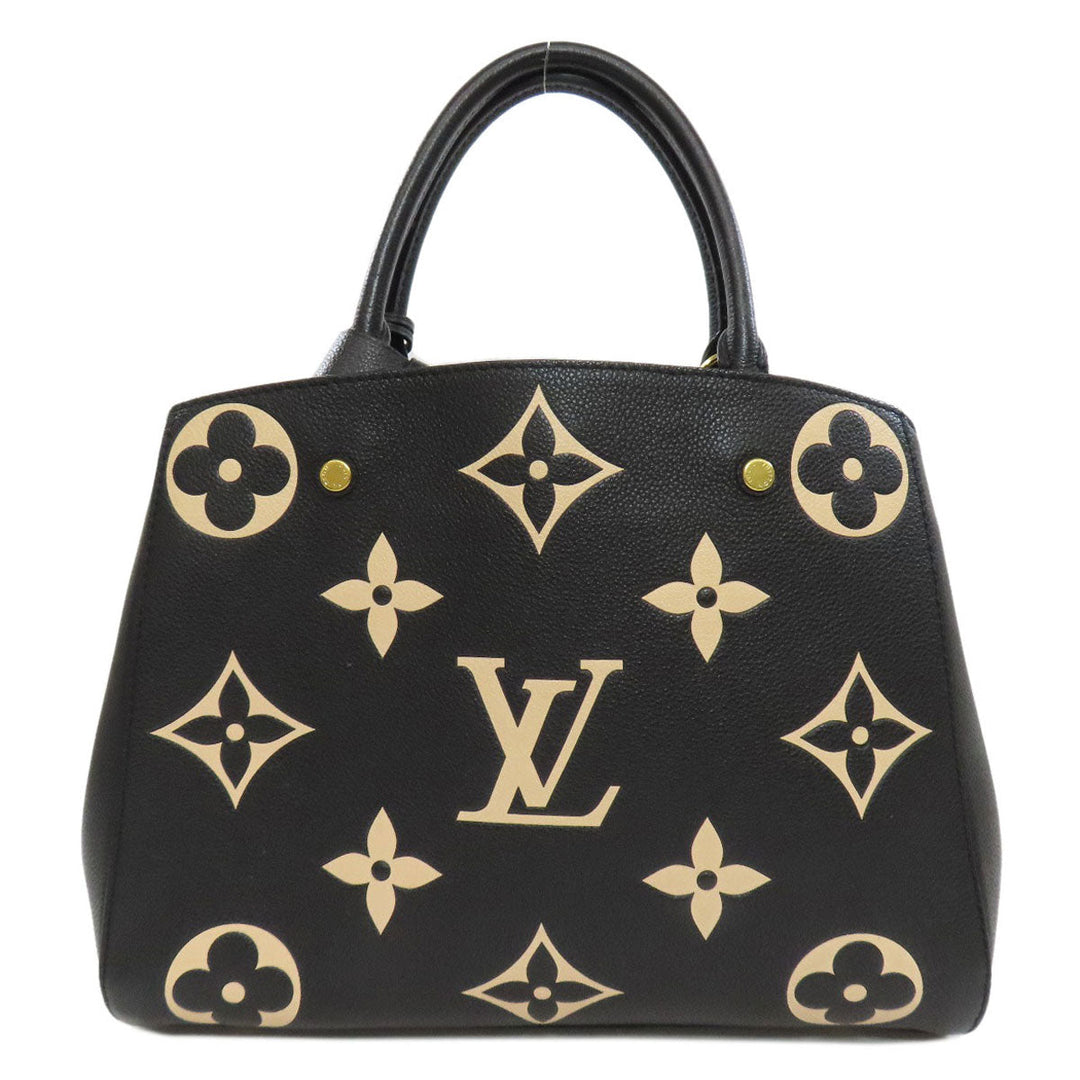 LOUIS VUITTON Handbag M45499 Ann Platt black Montaigne MM Women Used Authentic