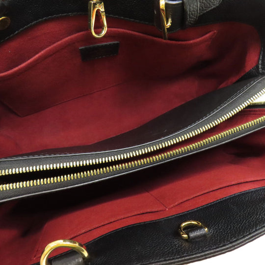 LOUIS VUITTON Handbag M45499 Ann Platt black Montaigne MM Women Used Authentic