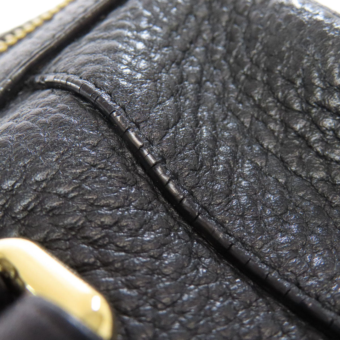 LOEWE Handbag leather black Anagram 2WAY Women Used Authentic