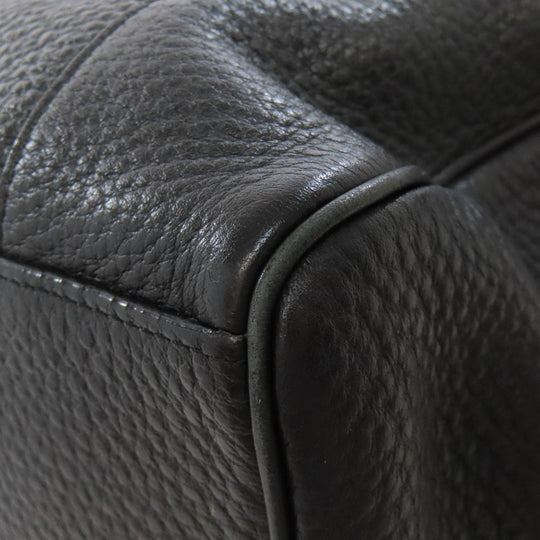 LOEWE Handbag leather black Anagram 2WAY Women Used Authentic
