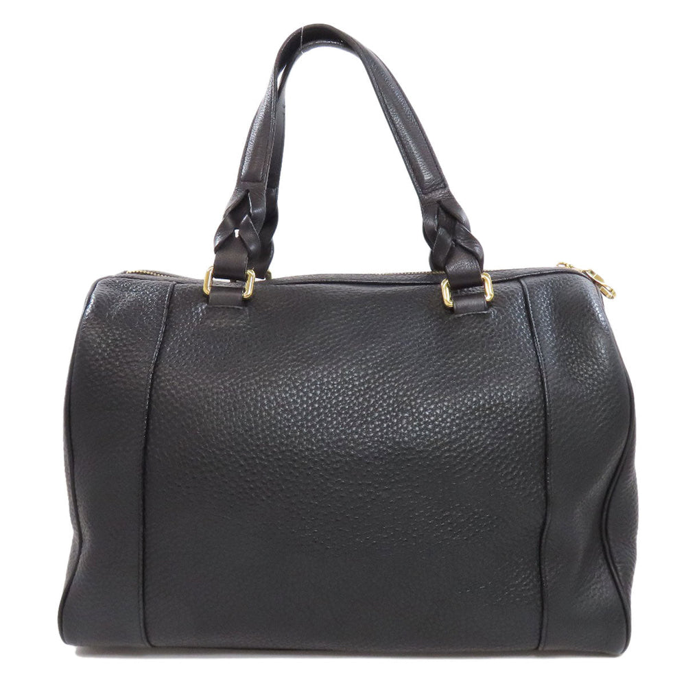 LOEWE Handbag leather black Anagram 2WAY Women Used Authentic