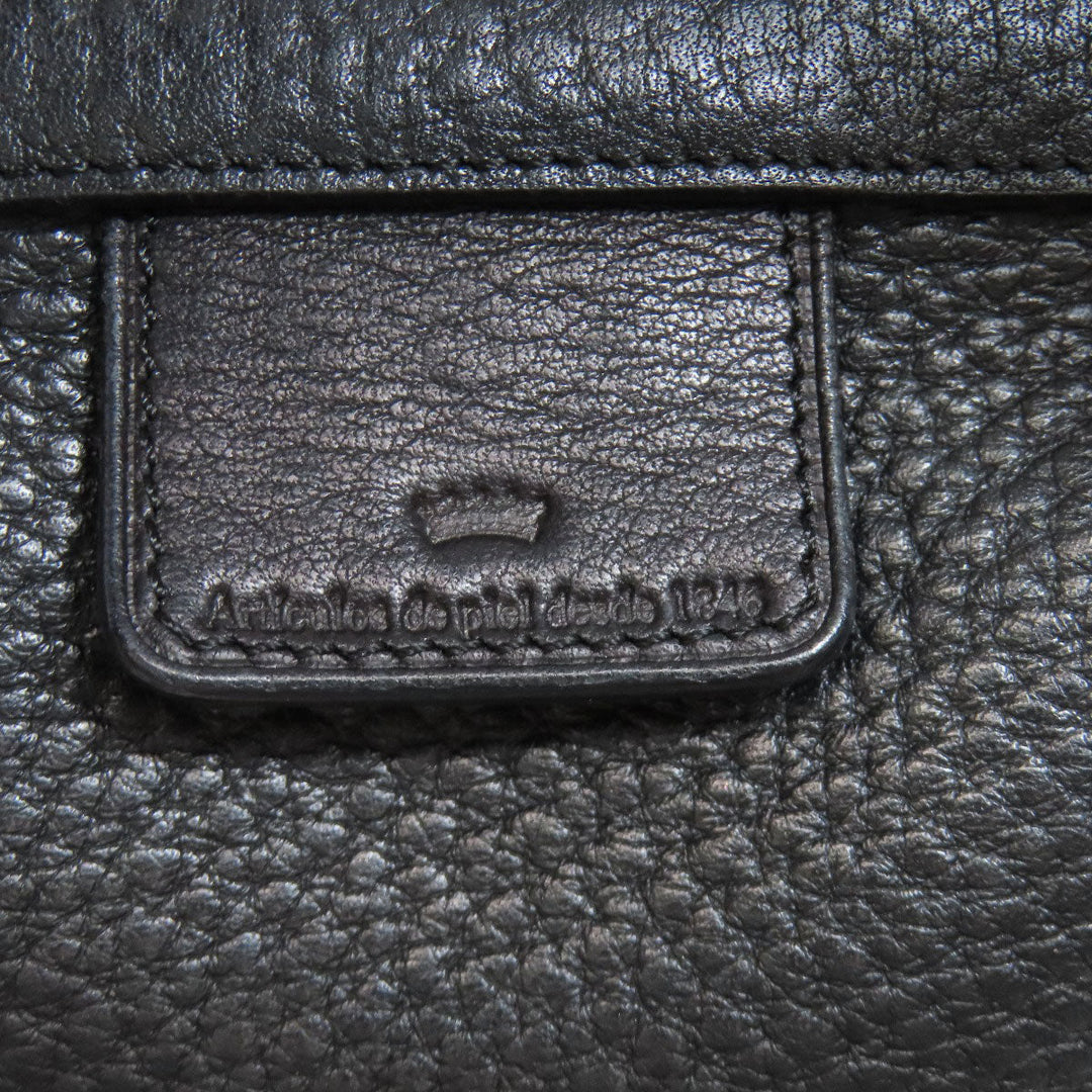LOEWE Handbag leather black Anagram 2WAY Women Used Authentic