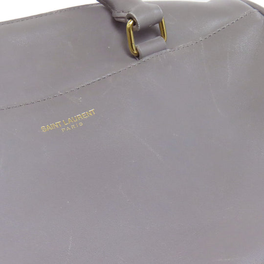 SAINT LAURENT Handbag 330958 leather gray Baby duffel 2WAY Women Used Authentic