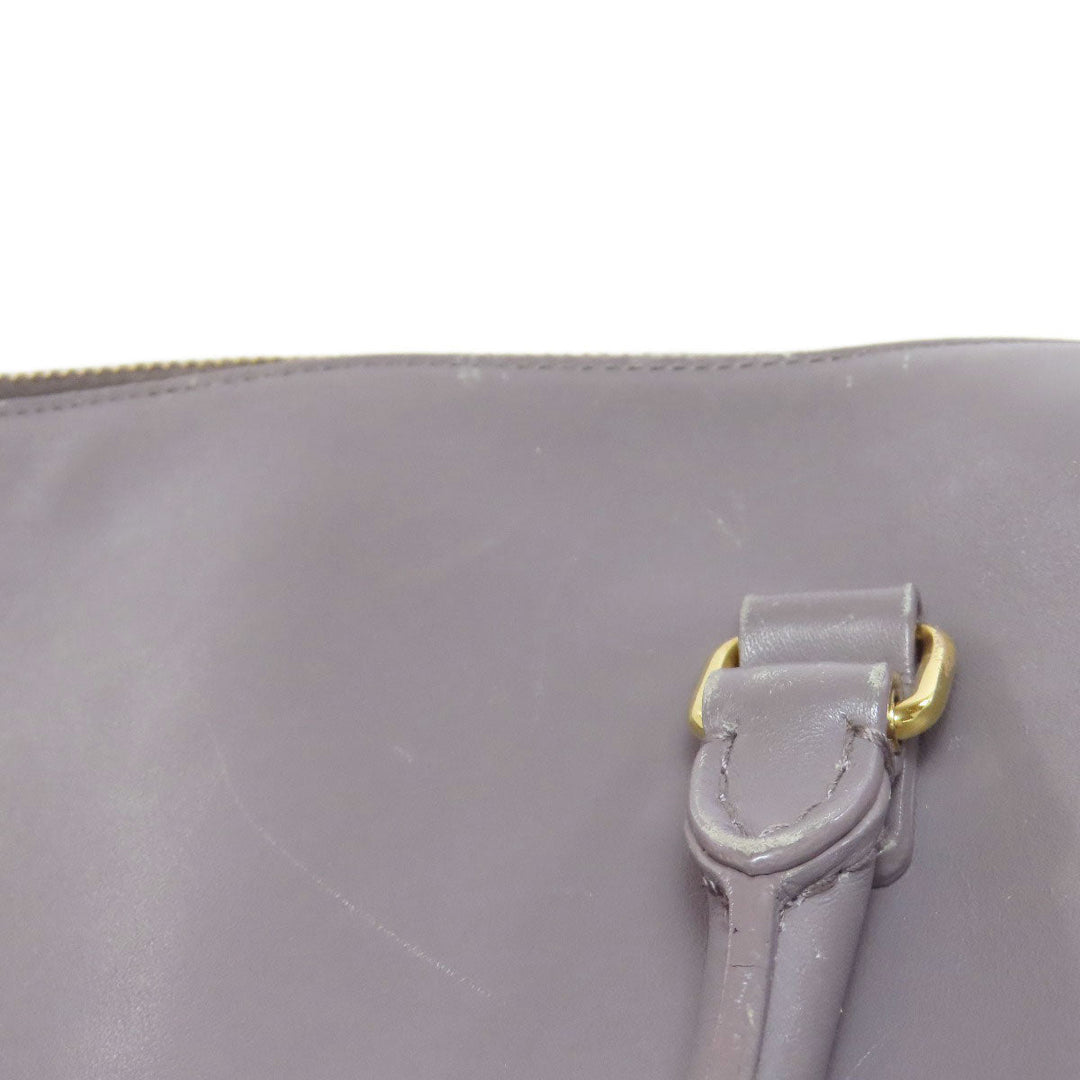 SAINT LAURENT Handbag 330958 leather gray Baby duffel 2WAY Women Used Authentic
