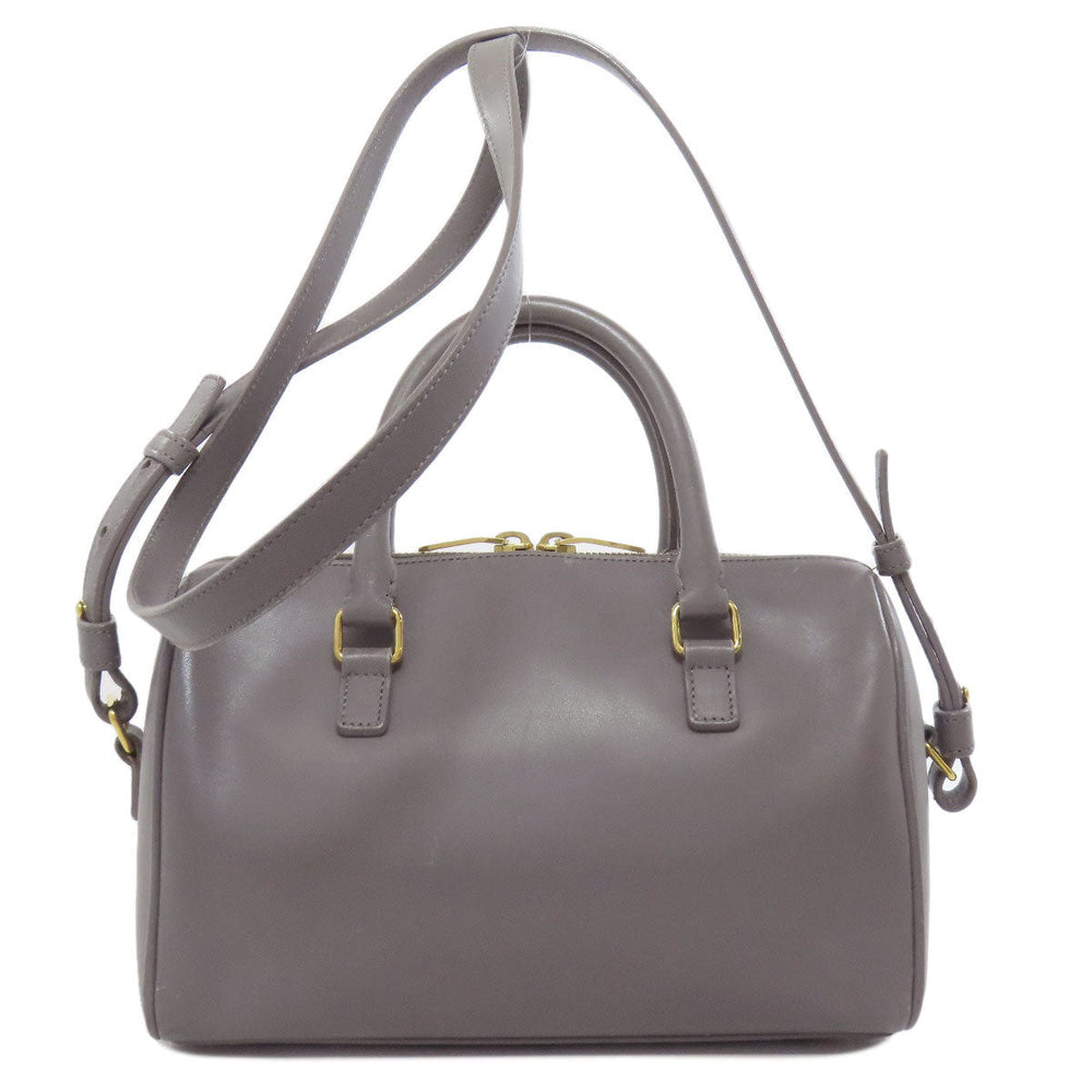 SAINT LAURENT Handbag 330958 leather gray Baby duffel 2WAY Women Used Authentic