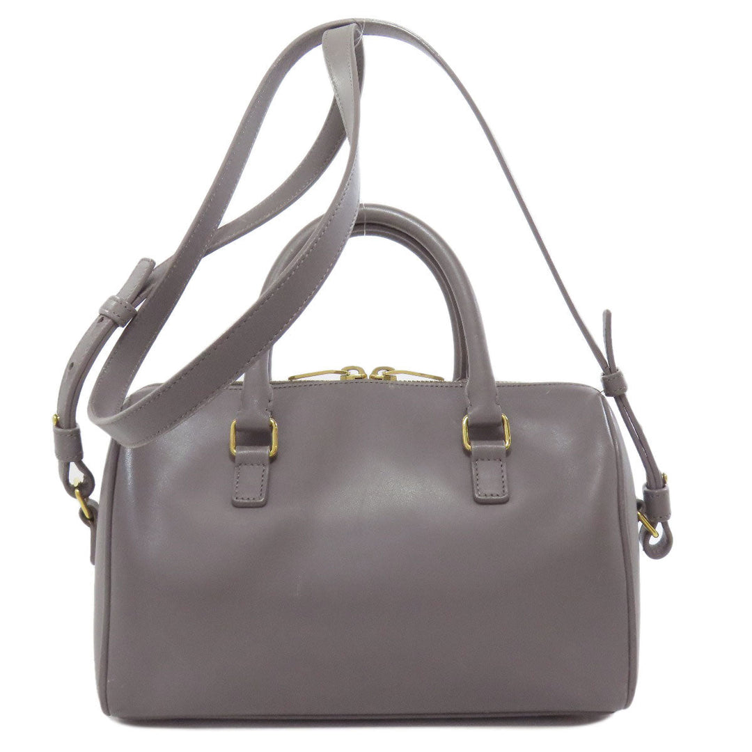 SAINT LAURENT Handbag 330958 leather gray Baby duffel 2WAY Women Used Authentic