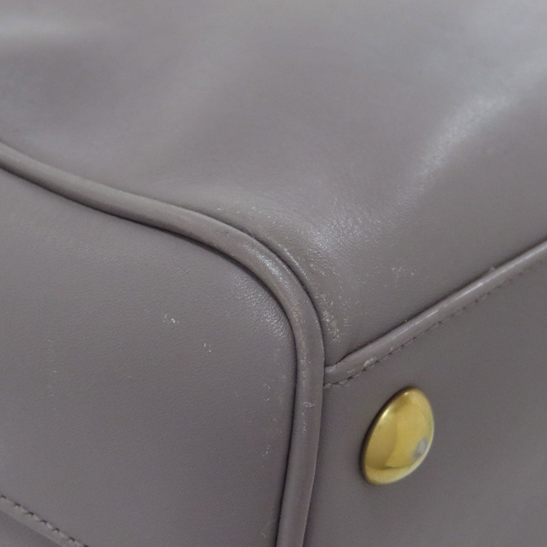 SAINT LAURENT Handbag 330958 leather gray Baby duffel 2WAY Women Used Authentic