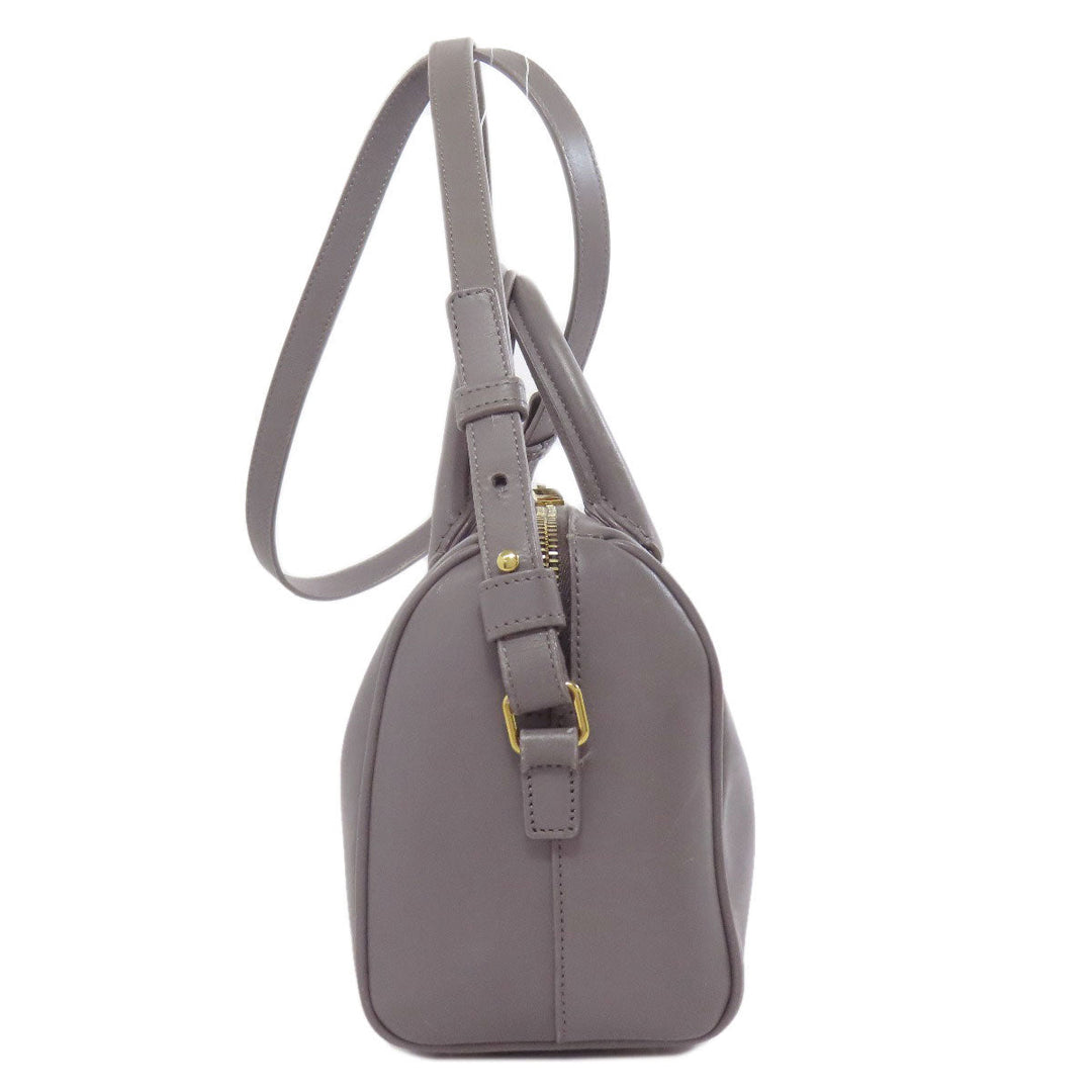 SAINT LAURENT Handbag 330958 leather gray Baby duffel 2WAY Women Used Authentic