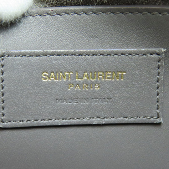 SAINT LAURENT Handbag 330958 leather gray Baby duffel 2WAY Women Used Authentic