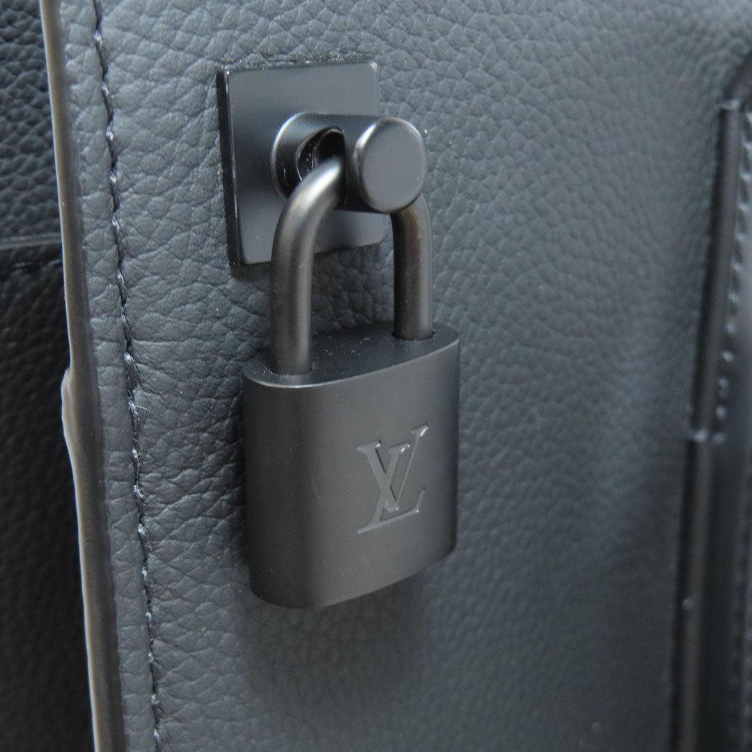 LOUIS VUITTON Tote Bag M57308 Grain Calfskin Leather black Aerogram Takeoff Tote Women Used Authentic