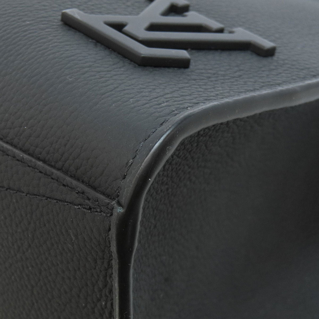 LOUIS VUITTON Tote Bag M57308 Grain Calfskin Leather black Aerogram Takeoff Tote Women Used Authentic